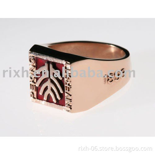 titanium rose gold grudate ring,titanium band